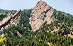 Formation de roche de fers à repasser Boulder le Colorado Photos stock Formation de roche de fers à repasser Boulder le Colorado Photos stock