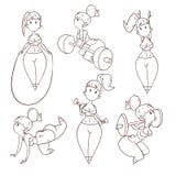 Formation mignonne de fille illustration stock Formation mignonne de fille illustration stock