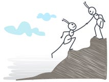Formiche che si aiutano illustrazione vettoriale Formiche che si aiutano illustrazione vettoriale