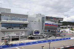 Formuła Jeden 2018 Głównej trybuny uroczysty prix Sochi 2018 obraz stock Formuła Jeden 2018 Głównej trybuny uroczysty prix Sochi 2018 obraz stock