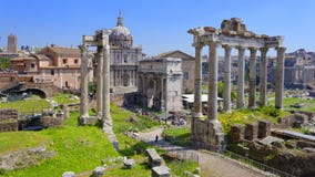 Foro romano en Italia Imagen de archivo libre de regalías Foro romano en Italia Imagen de archivo libre de regalías