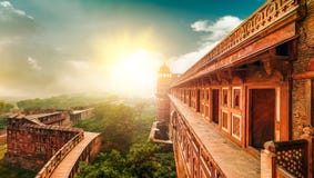 Fort d'Âgrâ. Âgrâ, uttar pradesh, Inde, Asie. photos stock Fort d'Âgrâ. Âgrâ, uttar pradesh, Inde, Asie. photos stock