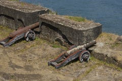 Fort historique de Niebla au Chili du sud photo libre de droits Fort historique de Niebla au Chili du sud photo libre de droits