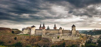 Forteca w kamyanets podilskiy Ukraine zdjęcia stock Forteca w kamyanets podilskiy Ukraine zdjęcia stock