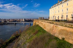 Forteresse, Danube et Novi Sad de Petrovaradin images stock Forteresse, Danube et Novi Sad de Petrovaradin images stock