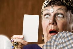 Fortune Teller with Blank Tarot Card