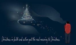 Fotgängare och julgran och ord av vishet vektor illustrationer Fotgängare och julgran och ord av vishet vektor illustrationer