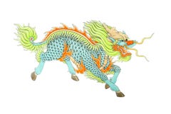 Foto común - estatua china colorida del dragón en el fondo blanco Foto de archivo libre de regalías Foto común - estatua china colorida del dragón en el fondo blanco Foto de archivo libre de regalías