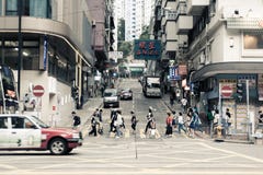 Foto da rua da estrada de Hong Kong King imagem de stock Foto da rua da estrada de Hong Kong King imagem de stock