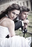 Foto de la bella arte de una boda atractiva imagenes de archivo Foto de la bella arte de una boda atractiva imagenes de archivo