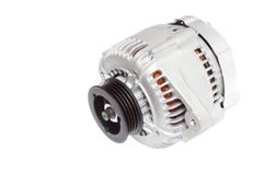 Foto på sammansättningen av de tre delarna för motorn Generator, betingande kompressor för luft och startknappen på en grå färg t fotografering för bildbyråer Foto på sammansättningen av de tre delarna för motorn Generator, betingande kompressor för luft och startknappen på en grå färg t fotografering för bildbyråer