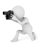 Fotograaf die camera met behulp van stock illustratie Fotograaf die camera met behulp van stock illustratie