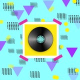 Fotografii rama z cieniem Winylowy rejestr na Retro tle Zdjęcia Royalty Free Fotografii rama z cieniem Winylowy rejestr na Retro tle Zdjęcia Royalty Free