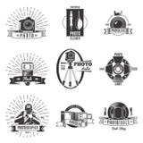Fotógrafo Label Set do vintage ilustração stock Fotógrafo Label Set do vintage ilustração stock