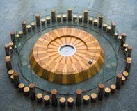 Foucaults experiment för klockpendelvetenskap royaltyfria foton Foucaults experiment för klockpendelvetenskap royaltyfria foton