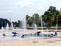Fountain In Park Stock Photo