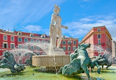 Fountain of the Sun in Nice, France.