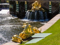 Fountains in Peterhof Royalty Free Stock Image Fountains in Peterhof Royalty Free Stock Image