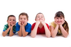 Four Children Portrait Royalty Free Stock Photography Four Children Portrait Royalty Free Stock Photography