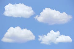 Four Clouds With Blue Sky Stock Images Four Clouds With Blue Sky Stock Images