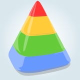 Color pyramid stock illustration. Illustration of individuality - 3007793