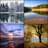 Four Seasons Collage Royalty Free Stock Photography Four Seasons Collage Royalty Free Stock Photography