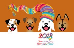 Four smiling dogs of different breeds royalty free illustration Four smiling dogs of different breeds royalty free illustration