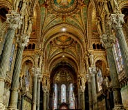 Fourviere Basilica Nave - Stock Photo Fourviere Basilica Nave - Stock Photo