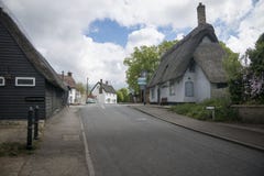 Fowlmere by, UK arkivfoton Fowlmere by, UK arkivfoton