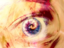 Fractal Eye Swirls Digital Art Stock Image