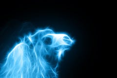 A fractal image of a blue camel vector illustration A fractal image of a blue camel vector illustration