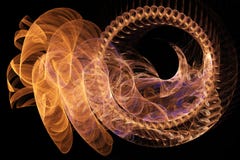 Fractal jarzy się krzywy dżdżownicy kręgosłupa abstrakcjonistycznego tła cyfrową sztukę royalty ilustracja Fractal jarzy się krzywy dżdżownicy kręgosłupa abstrakcjonistycznego tła cyfrową sztukę royalty ilustracja