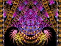 Fractale en spirale de flamme de bobine de film double illustration de vecteur Fractale en spirale de flamme de bobine de film double illustration de vecteur