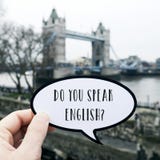 Fragen Sie Sie sprechen Englisch? in London Großbritannien lizenzfreie stockfotografie Fragen Sie Sie sprechen Englisch? in London Großbritannien lizenzfreie stockfotografie