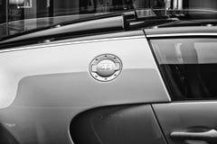 Fragment of the Bugatti Veyron EB 16.4 is a mid-engined grand touring car Stock Photography Fragment of the Bugatti Veyron EB 16.4 is a mid-engined grand touring car Stock Photography