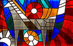 Fragment Of Stained-glass Window Stock Photography Fragment Of Stained-glass Window Stock Photography