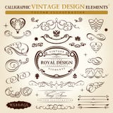 Frame caligráfico do vetor do ornamento do vintage ilustração royalty free Frame caligráfico do vetor do ornamento do vintage ilustração royalty free