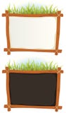 Frame de madeira com sinal ilustração royalty free Frame de madeira com sinal ilustração royalty free
