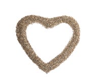 Frame Made Of Chia Seeds On White, Top View With Space For Text Royalty Free Stock Image