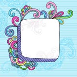 Frame quadrado do Doodle 3D do caderno ilustração do vetor Frame quadrado do Doodle 3D do caderno ilustração do vetor