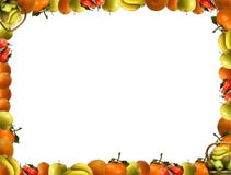 Frame That Consists Of Fruit Royalty Free Stock Photos Frame That Consists Of Fruit Royalty Free Stock Photos