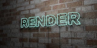 FRAMFÖR - Glödande neontecken på stenhuggeriarbeteväggen - 3D framförde den fria materielillustrationen för royalty stock illustrationer FRAMFÖR - Glödande neontecken på stenhuggeriarbeteväggen - 3D framförde den fria materielillustrationen för royalty stock illustrationer