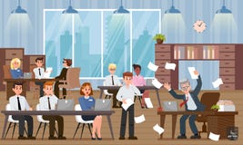 Framstickande Scolds Employee Plan illustration för vektor vektor illustrationer Framstickande Scolds Employee Plan illustration för vektor vektor illustrationer