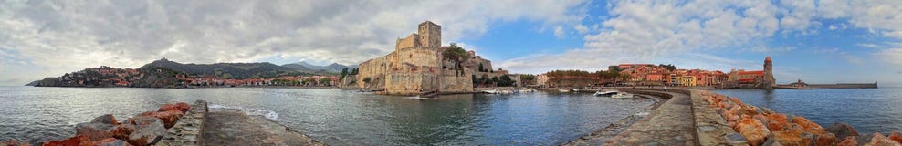 The ancient city of Collioure featuring the Château Royal stock photo The ancient city of Collioure featuring the Château Royal stock photo