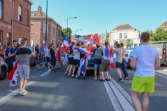 The French celebrate the victory of their football team in the final 8th stock photo The French celebrate the victory of their football team in the final 8th stock photo