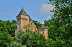France, picturesque castle of Laussel in Dordogne stock photo France, picturesque castle of Laussel in Dordogne stock photo