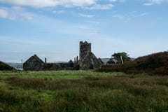 Franciscan Friary with cloudy sky at sherkin island stock photos Franciscan Friary with cloudy sky at sherkin island stock photos
