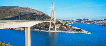 Franjo Tudman Bridge in Dubrovnik stock photography Franjo Tudman Bridge in Dubrovnik stock photography
