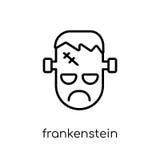 Frankensteinpictogram In moderne vlakke lineaire vectorfrankenstein vector illustratie Frankensteinpictogram In moderne vlakke lineaire vectorfrankenstein vector illustratie