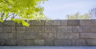 Franklin Delano Roosevelt Memorial in Washington - WASHINGTON DC - COLOMBIA - APRIL 7, 2017 royalty-vrije stock fotografie Franklin Delano Roosevelt Memorial in Washington - WASHINGTON DC - COLOMBIA - APRIL 7, 2017 royalty-vrije stock fotografie